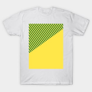 Norwich City 1989 - 1992 Retro Green & Yellow Stripes T-Shirt